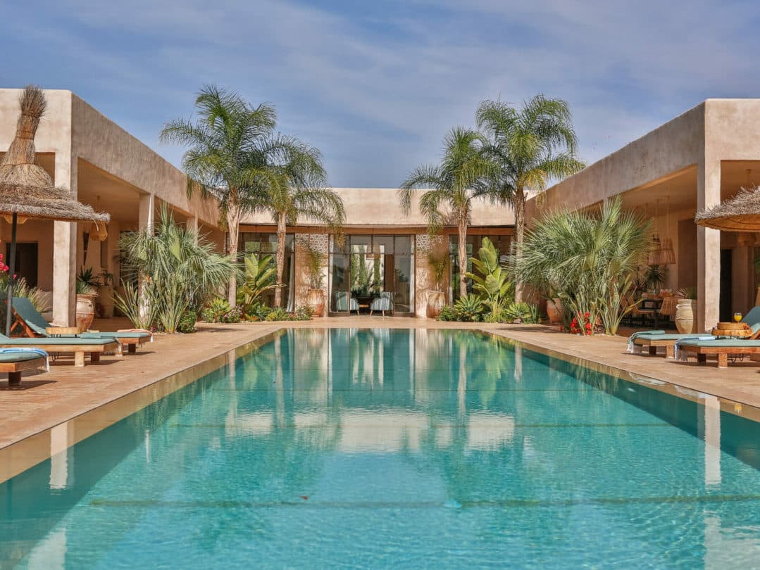 pool at the villa